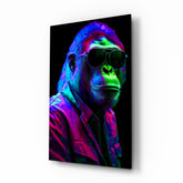 Ape the Cool Glass Wall Art || Designer Collection.
